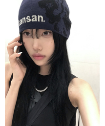 TANSANMAGNESIUM | ジャカードエルカピタンビーニ（ネイビー）(ニットキャップ/ビーニー)
