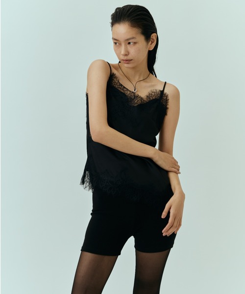 DRWCYS(ドロシーズ)の「アシメレースサテンキャミ(キャミソール・レディース・ホワイト/ブラック・FREE)」の15枚目の写真