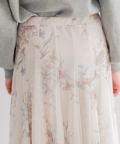 Paradise Picnic（パラダイスピクニック）の「TRANOI. ボタニカルチュールスカート（スカート・レディース・ブラック/ベージュ・FREE）」の19枚目の写真