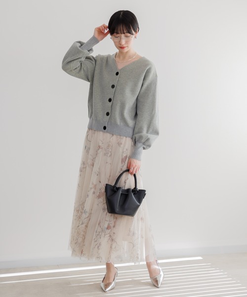 Paradise Picnic（パラダイスピクニック）の「TRANOI. ボタニカルチュールスカート（スカート・レディース・ブラック/ベージュ・FREE）」の13枚目の写真