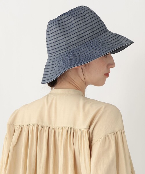 Afternoon Tea（アフタヌーンティー）の「グログランツバ広UVハット（ハット・レディース・ネイビー・ONE SIZE）」の2枚目の写真