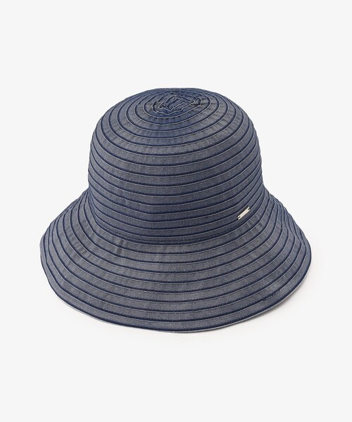 Afternoon Tea（アフタヌーンティー）の「グログランツバ広UVハット（ハット・レディース・ネイビー・ONE SIZE）」の4枚目の写真