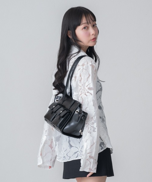 MISCH MASCH（ミッシュマッシュ）の「2026春夏新作 WEB限定 シアー襟付きブラウス（シャツ/ブラウス・レディース・ホワイト・ﾌﾘ-）」の11枚目の写真