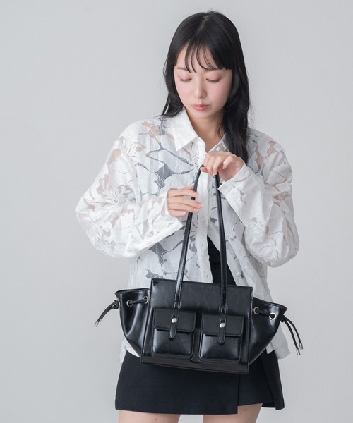 MISCH MASCH（ミッシュマッシュ）の「2026春夏新作 WEB限定 シアー襟付きブラウス（シャツ/ブラウス・レディース・ホワイト・ﾌﾘ-）」の10枚目の写真