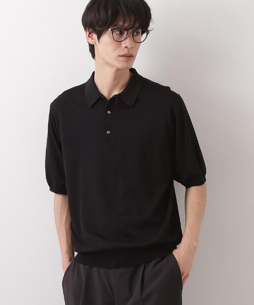 THE SHOP TK (ザ ショップ ティーケー )の「《KURO》半袖ニットポロシャツ 接触冷感(ポロシャツ・メンズ・ブラック・01/02/03/04)」の12枚目の写真