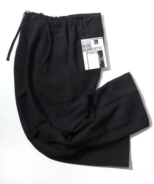 Lazar(ラザル)の「WIDE STRAIGT ONE TUCK SLACKS/TRストレッチ ワイドシルエット ストレート ワンタック スラックス/レディース メンズ(スラックス・メンズ・ブラック/ブラウン・M/L)」の1枚目の写真