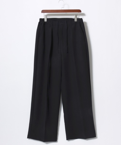 Lazar(ラザル)の「WIDE STRAIGT ONE TUCK SLACKS/TRストレッチ ワイドシルエット ストレート ワンタック スラックス/レディース メンズ(スラックス・メンズ・ブラック/ブラウン・M/L)」の9枚目の写真