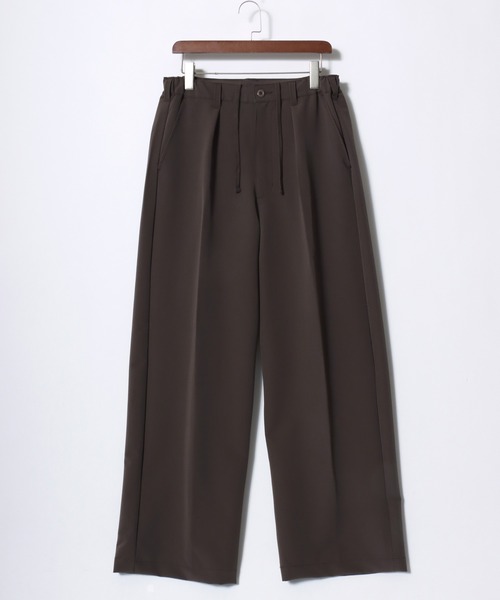 Lazar(ラザル)の「WIDE STRAIGT ONE TUCK SLACKS/TRストレッチ ワイドシルエット ストレート ワンタック スラックス/レディース メンズ(スラックス・メンズ・ブラック/ブラウン・M/L)」の11枚目の写真