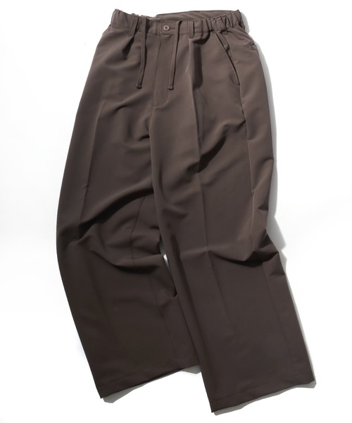 Lazar(ラザル)の「WIDE STRAIGT ONE TUCK SLACKS/TRストレッチ ワイドシルエット ストレート ワンタック スラックス/レディース メンズ(スラックス・メンズ・ブラック/ブラウン・M/L)」の4枚目の写真