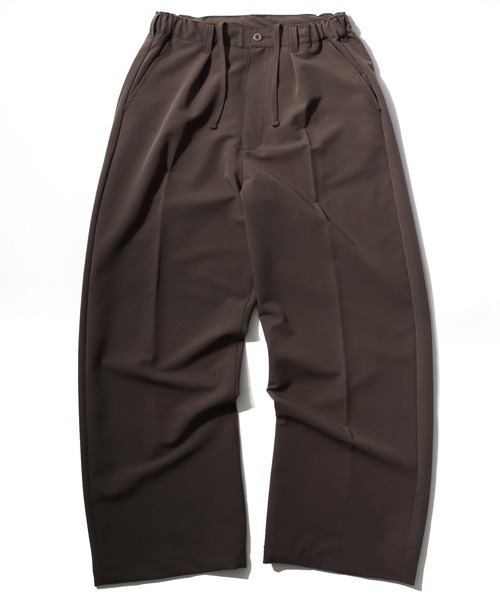 Lazar(ラザル)の「WIDE STRAIGT ONE TUCK SLACKS/TRストレッチ ワイドシルエット ストレート ワンタック スラックス/レディース メンズ(スラックス・メンズ・ブラック/ブラウン・M/L)」の7枚目の写真