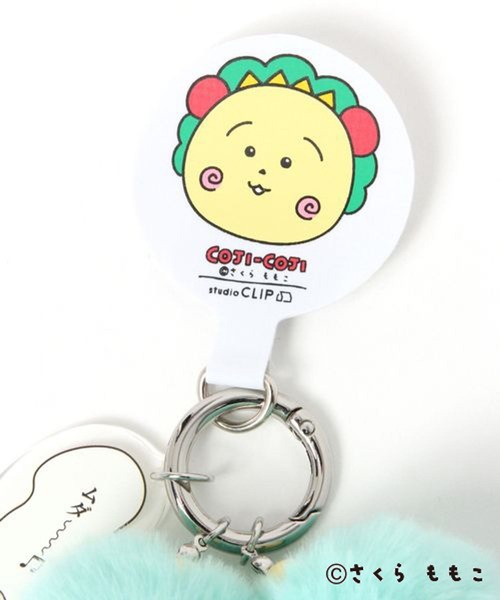 studio CLIP（スタディオクリップ）の「フェイクファーボールスマホストラップ[COJI‐COJIコラボ2026]（スマホグッズ・レディース・ライトブルー/ピンク・FREE）」の4枚目の写真