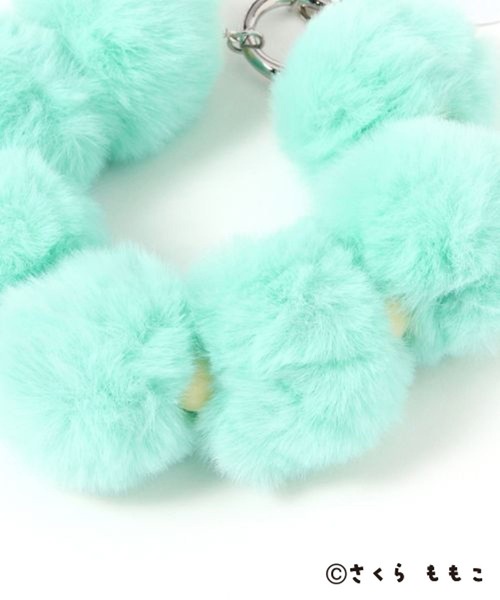 studio CLIP（スタディオクリップ）の「フェイクファーボールスマホストラップ[COJI‐COJIコラボ2026]（スマホグッズ・レディース・ライトブルー/ピンク・FREE）」の7枚目の写真