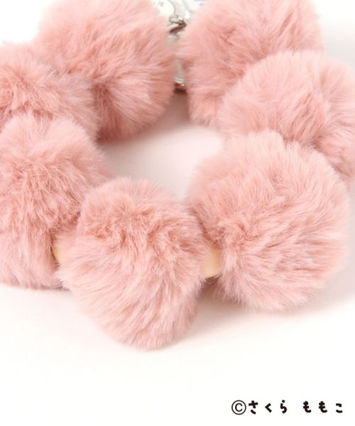 studio CLIP（スタディオクリップ）の「フェイクファーボールスマホストラップ[COJI‐COJIコラボ2026]（スマホグッズ・レディース・ライトブルー/ピンク・FREE）」の9枚目の写真