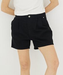 ウィメンズカラーショートデニムパンツブラック