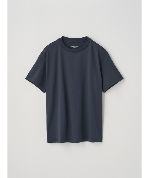 JOHN SMEDLEY(ジョンスメドレー)の「コットンクルーネック半袖Tシャツ(Tシャツ/カットソー・レディース・ネイビー・1)」の1枚目の写真