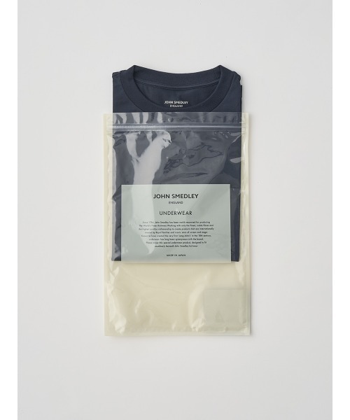 JOHN SMEDLEY(ジョンスメドレー)の「コットンクルーネック半袖Tシャツ(Tシャツ/カットソー・レディース・ネイビー・1)」の3枚目の写真