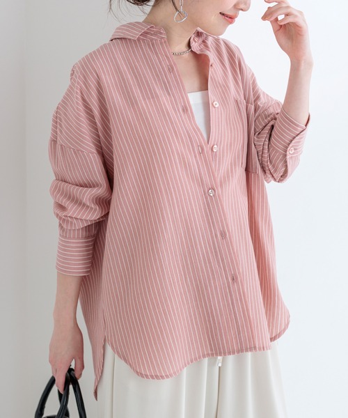 BELLUNA PLUS(ベルーナ)の「バックシャーリングデザインシャツ(シャツ/ブラウス・レディース・コーラル/イエロー/ホワイト系/サックスブルー・MEDIUM/LARGE/X-LARGE)」の13枚目の写真