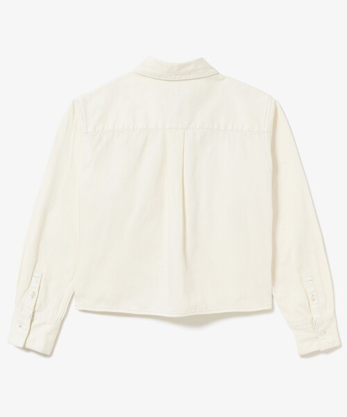 LACOSTE(ラコステ)の「デニムクロップドシャツ(シャツ/ブラウス・レディース・ブルー/オフホワイト・38/40/36/34)」の13枚目の写真