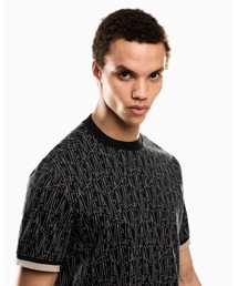 EMPORIO ARMANI EA7 | 【エンポリオ アルマーニ EA7】クルーネックTシャツ コットンジャージー ジャカード(Tシャツ/カットソー)