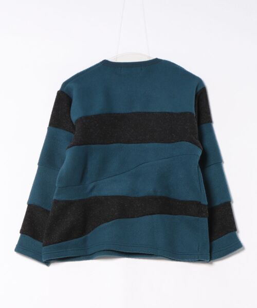 gomme（ゴム）の「モッサジャージ　切替ボーダーＴ（Tシャツ/カットソー・レディース・ブルー/ブラック・MEDIUM）」の3枚目の写真
