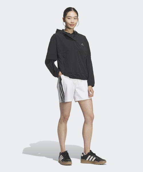 スリーストライプス長袖フードアノラックジャケット【adidas Golf