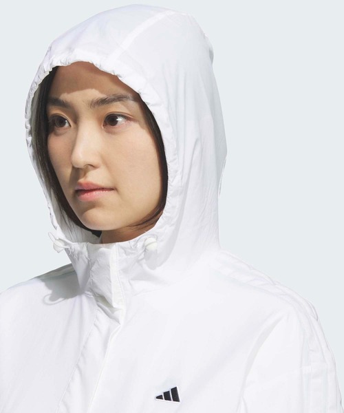 スリーストライプス長袖フードアノラックジャケット【adidas Golf