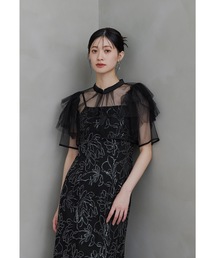 niana（ニアナ）の「ボレロセットフラワースパンコールドレス 2点セット キャミワンピース 結婚式 成人式 二次会 同窓会 入学式 卒業式 パーティードレス オケージョンドレス お呼ばれ（ドレス）」