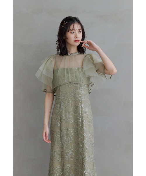 niana(ニアナ)の「ボレロセットフラワースパンコールドレス 2点セット キャミワンピース 結婚式 二次会 同窓会 パーティードレス オケージョンドレス お呼ばれ(ドレス・レディース・グリーン/チャコール/ブラック/グレイッシュベージュ・L/M/S)」の17枚目の写真