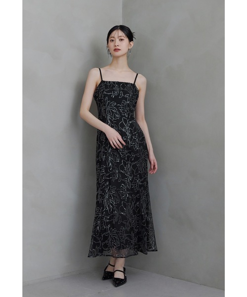 niana(ニアナ)の「ボレロセットフラワースパンコールドレス 2点セット キャミワンピース 結婚式 二次会 同窓会 パーティードレス オケージョンドレス お呼ばれ(ドレス・レディース・グリーン/チャコール/ブラック/グレイッシュベージュ・L/M/S)」の16枚目の写真