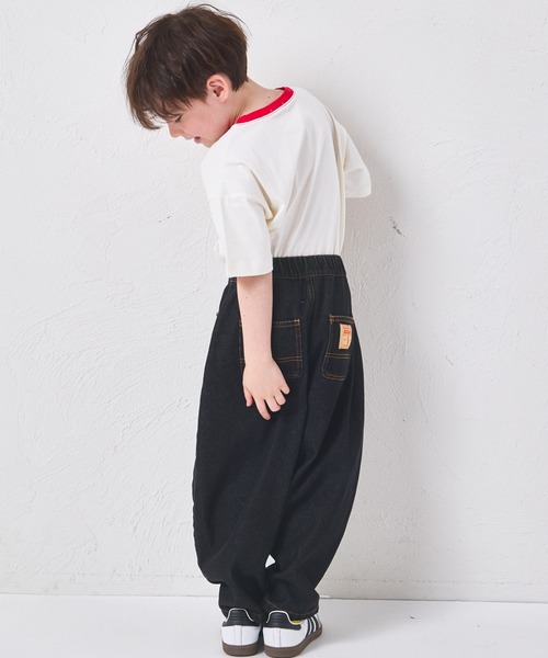 pairmanon（ペアマノン）の「ユニセックス ネームタグ付き カーブデニムパンツ（デニムパンツ・キッズ・インディゴブルー/ブラック/ライトブルー・100/110/120/130/140/150/90）」の6枚目の写真