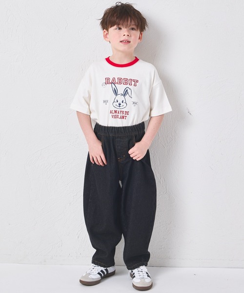 pairmanon（ペアマノン）の「ユニセックス ネームタグ付き カーブデニムパンツ（デニムパンツ・キッズ・インディゴブルー/ブラック/ライトブルー・100/110/120/130/140/150/90）」の7枚目の写真