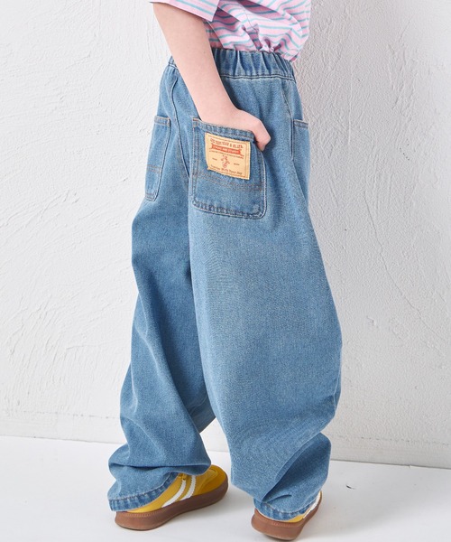 pairmanon（ペアマノン）の「ユニセックス ネームタグ付き カーブデニムパンツ（デニムパンツ・キッズ・インディゴブルー/ブラック/ライトブルー・100/110/120/130/140/150/90）」の9枚目の写真
