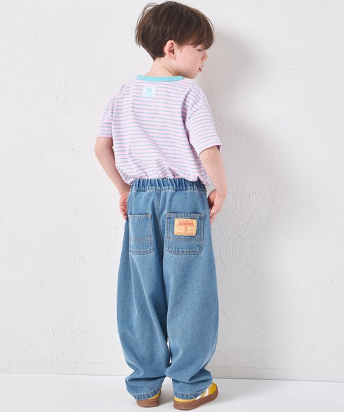 pairmanon（ペアマノン）の「ユニセックス ネームタグ付き カーブデニムパンツ（デニムパンツ・キッズ・インディゴブルー/ブラック/ライトブルー・100/110/120/130/140/150/90）」の12枚目の写真