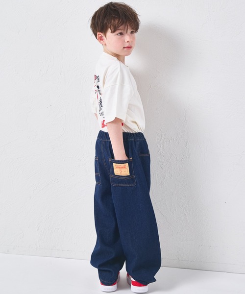 pairmanon（ペアマノン）の「ユニセックス ネームタグ付き カーブデニムパンツ（デニムパンツ・キッズ・インディゴブルー/ブラック/ライトブルー・100/110/120/130/140/150/90）」の20枚目の写真