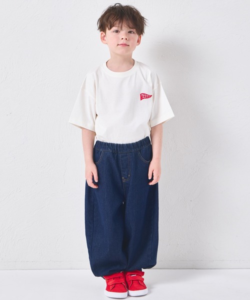 pairmanon（ペアマノン）の「ユニセックス ネームタグ付き カーブデニムパンツ（デニムパンツ・キッズ・インディゴブルー/ブラック/ライトブルー・100/110/120/130/140/150/90）」の21枚目の写真