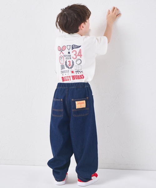 pairmanon（ペアマノン）の「ユニセックス ネームタグ付き カーブデニムパンツ（デニムパンツ・キッズ・インディゴブルー/ブラック/ライトブルー・100/110/120/130/140/150/90）」の22枚目の写真