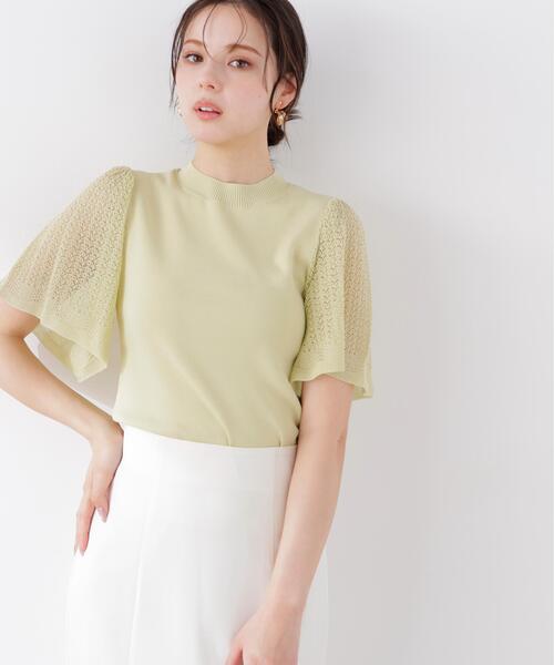 PROPORTION BODY DRESSING（プロポーションボディドレッシング）の「透かし編みスリーブニット / 1216170305（ニット/セーター・レディース・ピンク/ホワイト系その他/イエロー・MEDIUM/SMALL）」の12枚目の写真