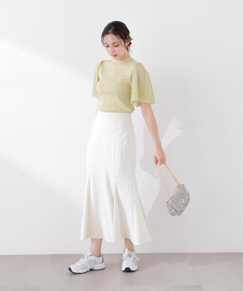 PROPORTION BODY DRESSING（プロポーションボディドレッシング）の「透かし編みスリーブニット / 1216170305（ニット/セーター・レディース・ピンク/ホワイト系その他/イエロー・MEDIUM/SMALL）」の13枚目の写真