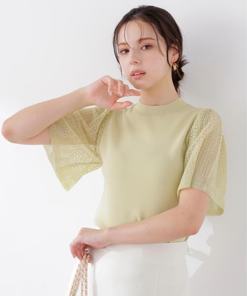 PROPORTION BODY DRESSING（プロポーションボディドレッシング）の「透かし編みスリーブニット / 1216170305（ニット/セーター・レディース・ピンク/ホワイト系その他/イエロー・MEDIUM/SMALL）」の14枚目の写真