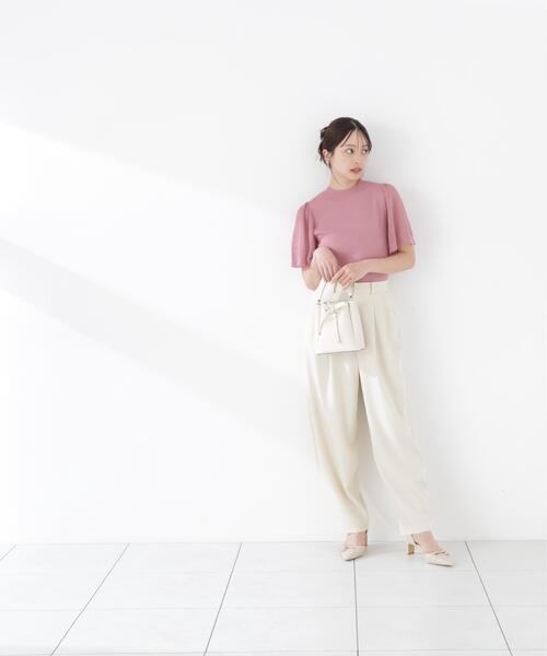 PROPORTION BODY DRESSING（プロポーションボディドレッシング）の「透かし編みスリーブニット / 1216170305（ニット/セーター・レディース・ピンク/ホワイト系その他/イエロー・MEDIUM/SMALL）」の19枚目の写真