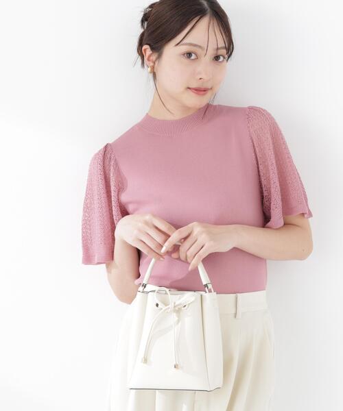 PROPORTION BODY DRESSING（プロポーションボディドレッシング）の「透かし編みスリーブニット / 1216170305（ニット/セーター・レディース・ピンク/ホワイト系その他/イエロー・MEDIUM/SMALL）」の21枚目の写真