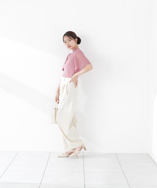 PROPORTION BODY DRESSING（プロポーションボディドレッシング）の「透かし編みスリーブニット / 1216170305（ニット/セーター・レディース・ピンク/ホワイト系その他/イエロー・MEDIUM/SMALL）」の22枚目の写真