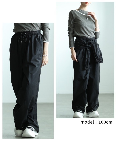 Sawa a la mode(サワアラモード)の「ウエスト巻き2wayワイドジョガーパンツ(その他パンツ・レディース・ブラウン/ブラック/アイボリー・FREE)」の14枚目の写真