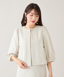 Rose Tiara（ローズティアラ）の「【UVカット イージーケア】ノーカラージャケット（ノーカラージャケット）」