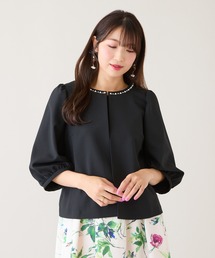 Rose Tiara（ローズティアラ）の「【UVカット イージーケア】ノーカラージャケット（ノーカラージャケット）」