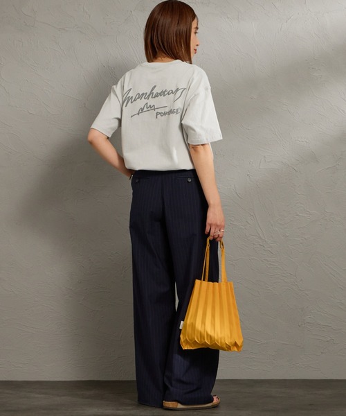 Manhattan Portage（マンハッタンポーテージ）の「【WEB先行予約】[MANHATTAN PORTAGE/マンハッタンポーテージ] 別注 手描き風ロゴ バックプリントTシャツ（Tシャツ/カットソー・レディース・ライトグレー/ブラック/ピンク・M/S/XL/L）」の5枚目の写真