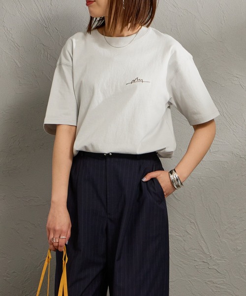 Manhattan Portage（マンハッタンポーテージ）の「【WEB先行予約】[MANHATTAN PORTAGE/マンハッタンポーテージ] 別注 手描き風ロゴ バックプリントTシャツ（Tシャツ/カットソー・レディース・ライトグレー/ブラック/ピンク・M/S/XL/L）」の18枚目の写真