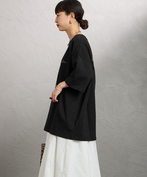 Manhattan Portage（マンハッタンポーテージ）の「【WEB先行予約】[MANHATTAN PORTAGE/マンハッタンポーテージ] 別注 手描き風ロゴ バックプリントTシャツ（Tシャツ/カットソー・レディース・ライトグレー/ブラック/ピンク・M/S/XL/L）」の9枚目の写真