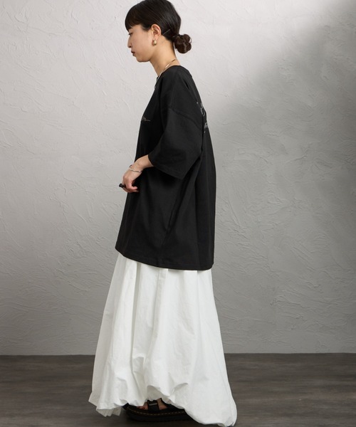 Manhattan Portage（マンハッタンポーテージ）の「【WEB先行予約】[MANHATTAN PORTAGE/マンハッタンポーテージ] 別注 手描き風ロゴ バックプリントTシャツ（Tシャツ/カットソー・レディース・ライトグレー/ブラック/ピンク・M/S/XL/L）」の12枚目の写真