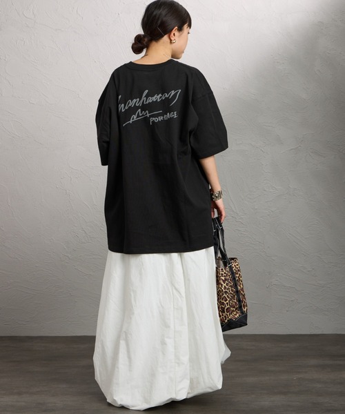 Manhattan Portage（マンハッタンポーテージ）の「【WEB先行予約】[MANHATTAN PORTAGE/マンハッタンポーテージ] 別注 手描き風ロゴ バックプリントTシャツ（Tシャツ/カットソー・レディース・ライトグレー/ブラック/ピンク・M/S/XL/L）」の13枚目の写真